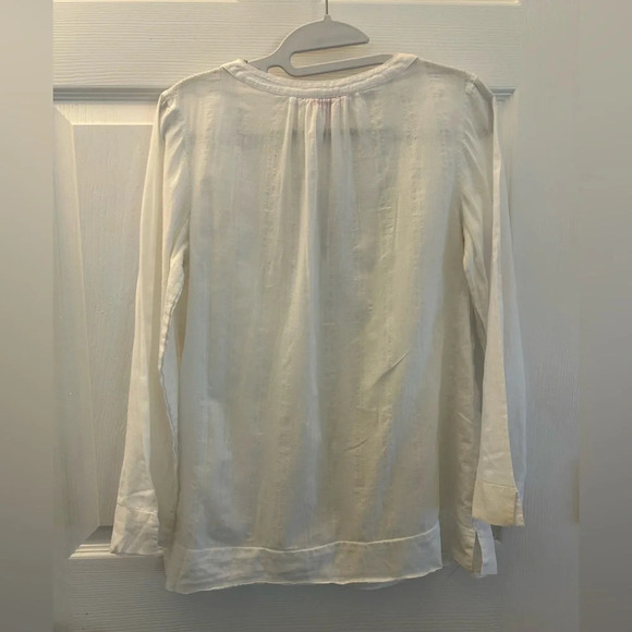 ! Lilly Pulitzer Blue Land and Sea Embroidered Thandie Tunic - Picture 3 of 5